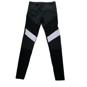VM/MV Leggings Women's Black/Gray/White Size S Inseam 27 Nice Yoga Waist pocket